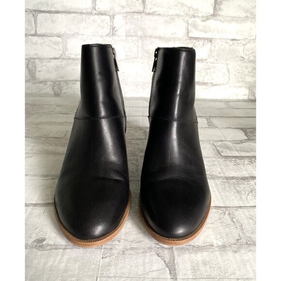 Madewell The Rosie Heeled Side Zipper Ankle Boot in Leather Sz 8.5 - Picture 3 of 10